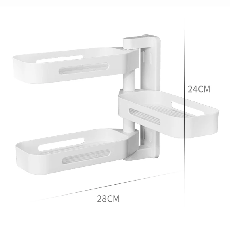 

Corner Storage Rack Bathroom Shelf Tripod Holder Shelf Bathroom Toilet Rotating Holder No Perforating Holder Wall Mounted Rack