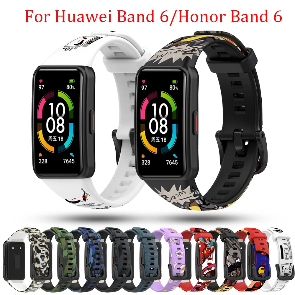 

Ремешок силиконовый для смарт-часов Honor Band 6, спортивный сменный Браслет Для Huawei Band 6, аксессуары
