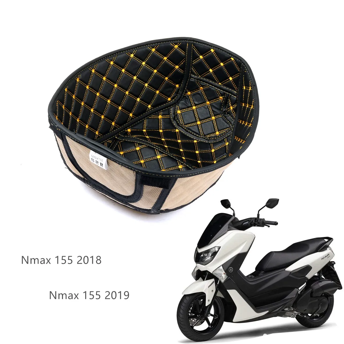 Nmax155 защитный чехол для заднего багажника ковш сиденья мотоцикла коврик хранения