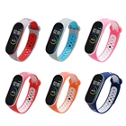 Ремешок силиконовый для Xiaomi Mi Band 3 4, мягкий дышащий сменный спортивный браслет с защитой от пота, аксессуары для Mi Band