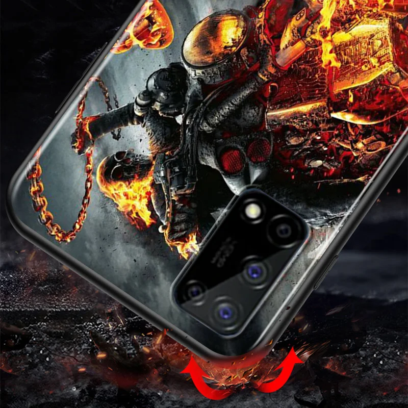 

Cool Rider Ghost Motorcycle For Honor X10 5G 10X 10i 10 9C 9S 9A 9i 9N 9X Pro 9 Lite Phone Case
