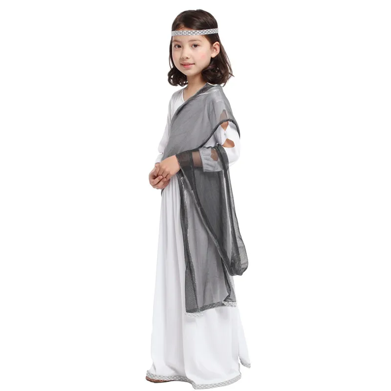 White Girls Halloween Greece Princess Costumes Kids Children Goddess Athena Cosplay Carnival Purim parade Stage play party dress |