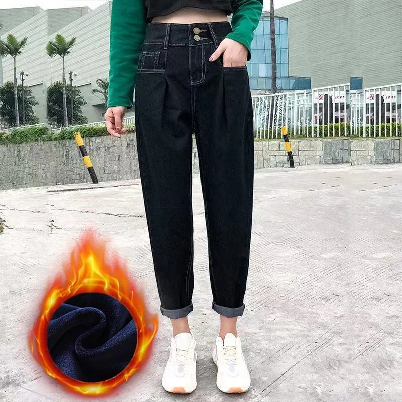 

Boyfriends Jeans Woman High Waist Female Slim Fit Vintage Mom Jeans Femme Spring Summer Ladies Trousers Denim Cowboy Harem Pants