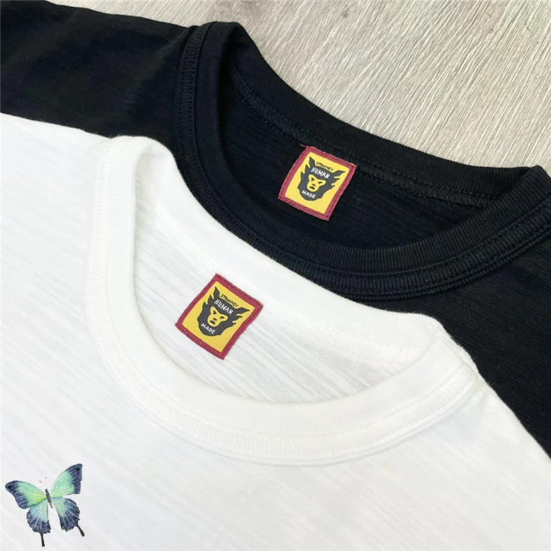 

High Quality Human Made T-shirt Swimming Duck Humanmade T Shirt Duck Sketch Letters Slub 100% Cotton Top Tees