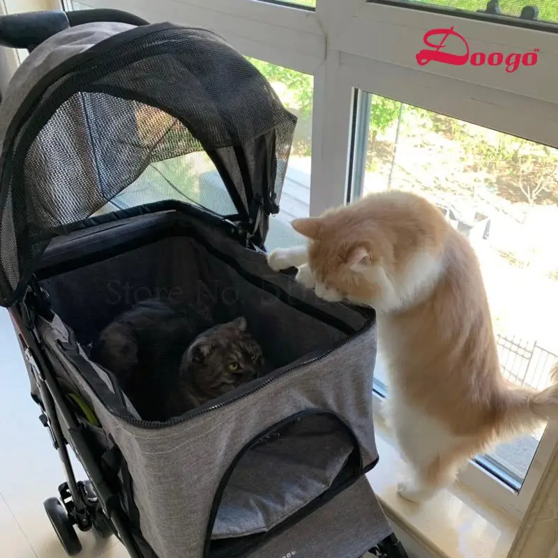 Doogo тележка для домашних животных легкая складная разделительная корзина кошек и