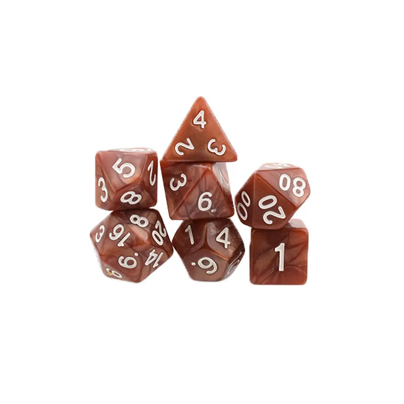 Набор Игральный костей D4 D20 10 Цвета TRPG драконов многосторонний лотереи