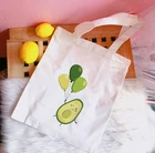 Новая Парусиновая Сумка-тоут сумка авокадо печатных Для женщин Холст сумка на плечо сумка-тоут сумка большой Ёмкость хозяйственные сумки, женская сумочка для покупок сумка