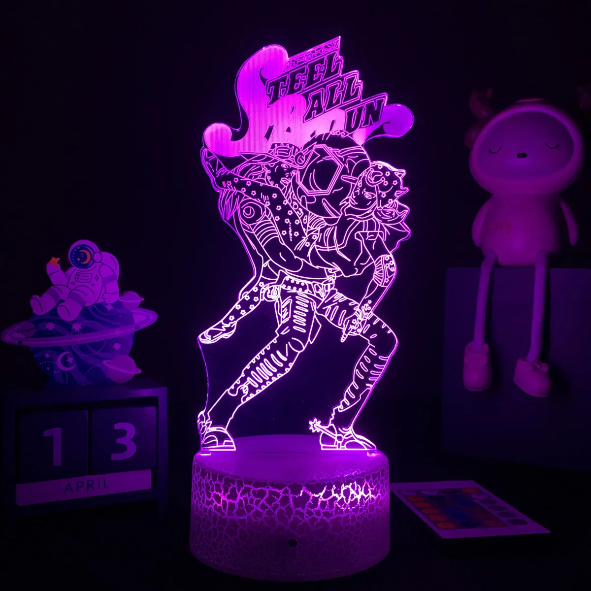 

Anime JoJo Bizarre Adventure 3d Night Light Hol Horse for Bedroom Decor Light Birthday Gift for Him Manga Jojo Led Lamp