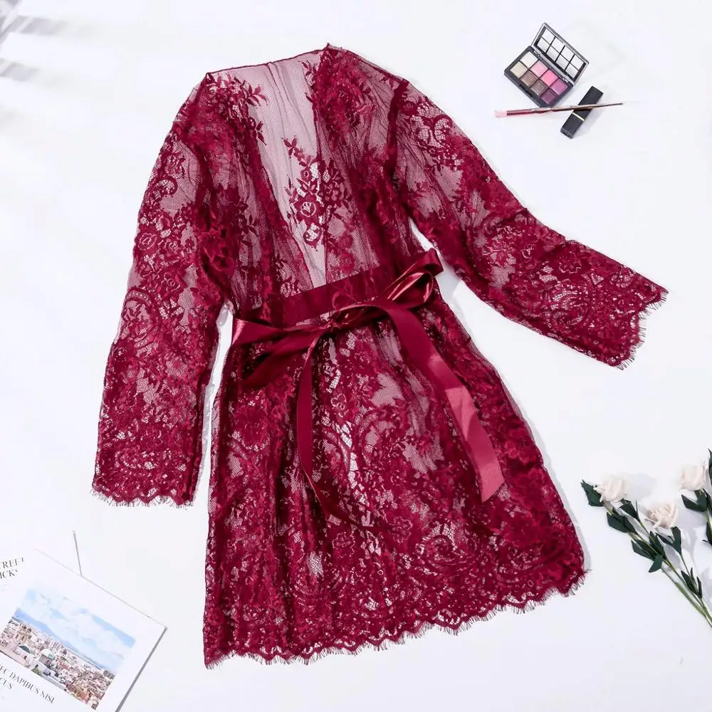 3 шт. атласная шелковая одежда для сна кардиган ночная рубашка халат женские