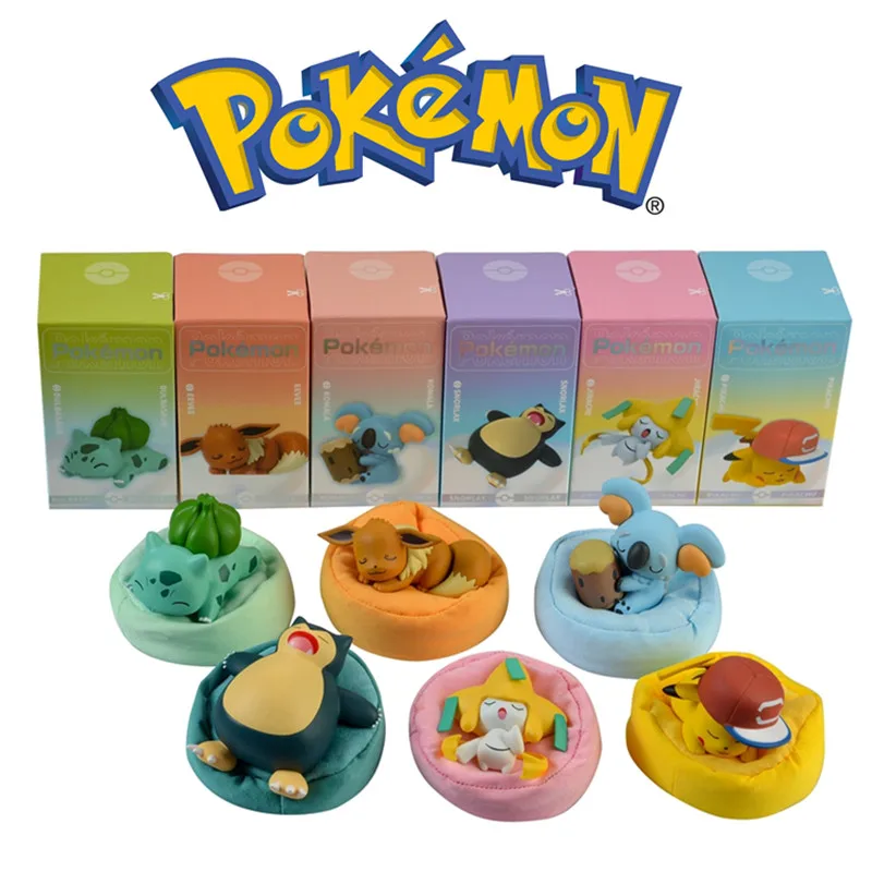 

Pokémon Sleeping Position Pikachu Eevee Bulbasaur Snorlax Komala Jirachi Elf Character Kawaii Doll Pokemon Children's Toys Gift