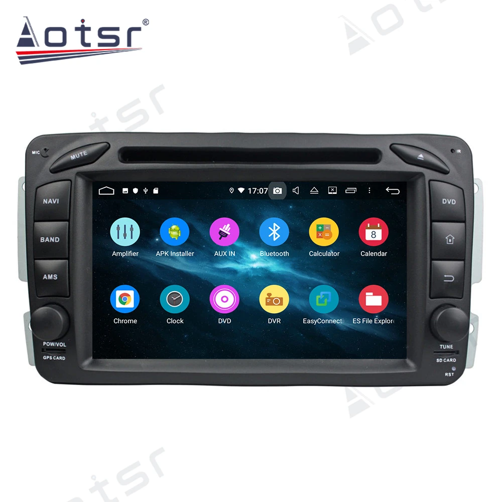 For MERCEDES BENZ C CLASS W203 Android 10 PX6 Car Multimedia DVD Player 4+64GB Auto GPS Navigation Stereo radio DSP Carplay WIFI |