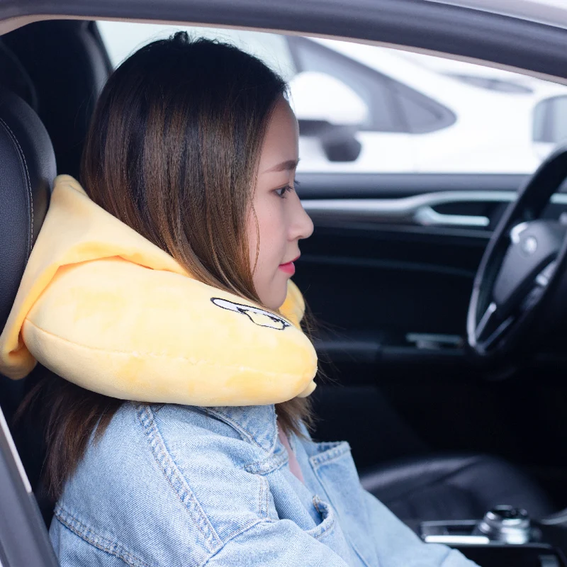Gudetama плюшевые спящие U подушка автомобиль самолет Шеи Шапка-подушка милый желток мягкие игрушки куклы