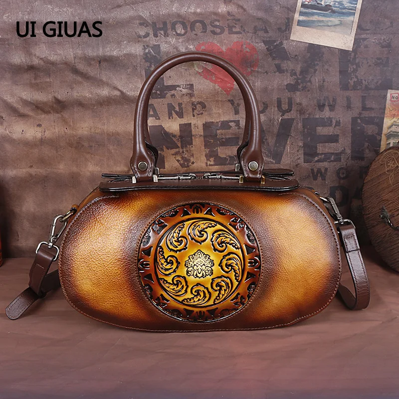 

Free Shipping 2021 New China Style Women handbag Top Quality Genuine Cowhide Girl bags Multifunctional Female Shoulder Bags
