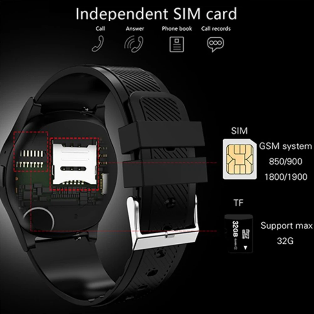 L9 Smart Watch Bluetooth Sleep Monitor Sport Watches for Men Women Smartwatch With Camera SIM Card Slot For Android Phone | Электроника