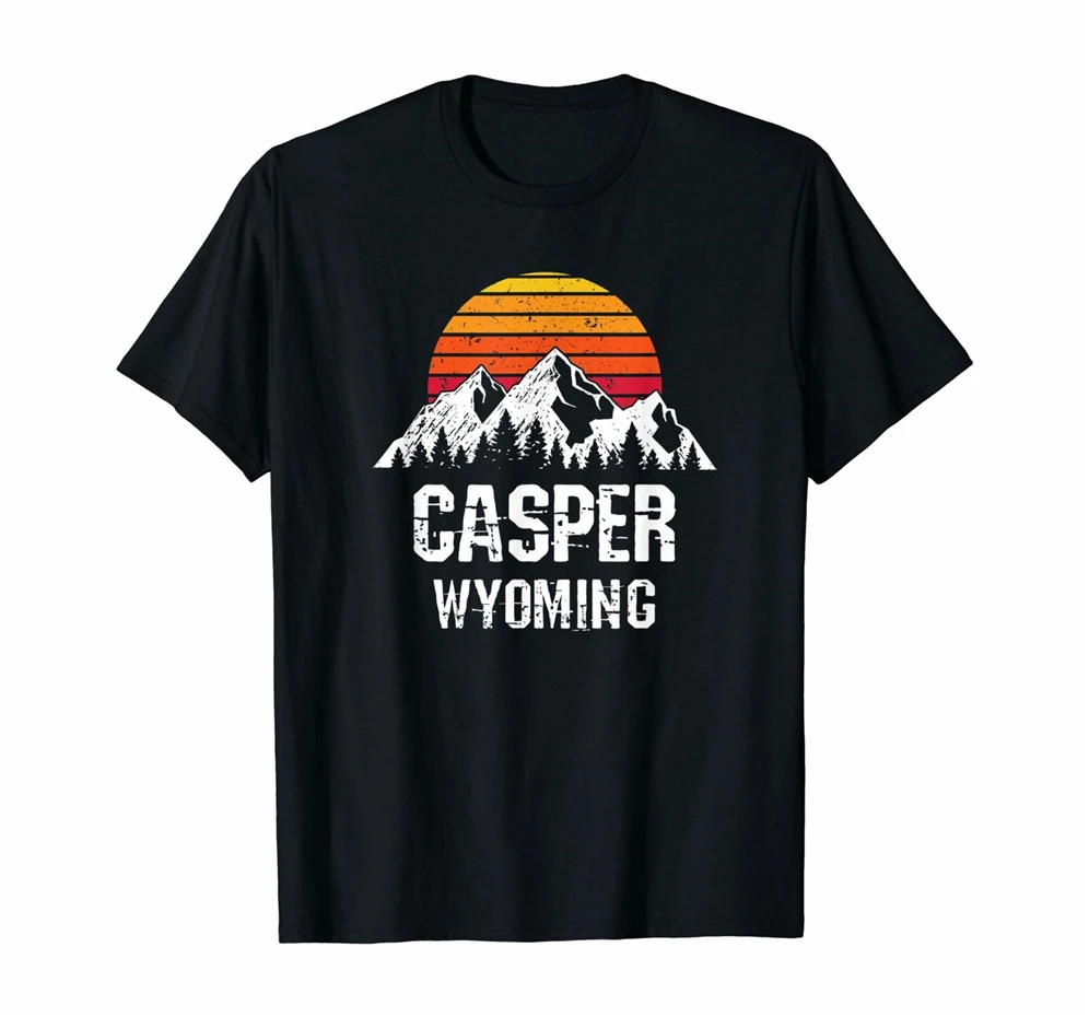 Casper футболка wyoming Distressed Ретро подарок полная фигурная футболка| |