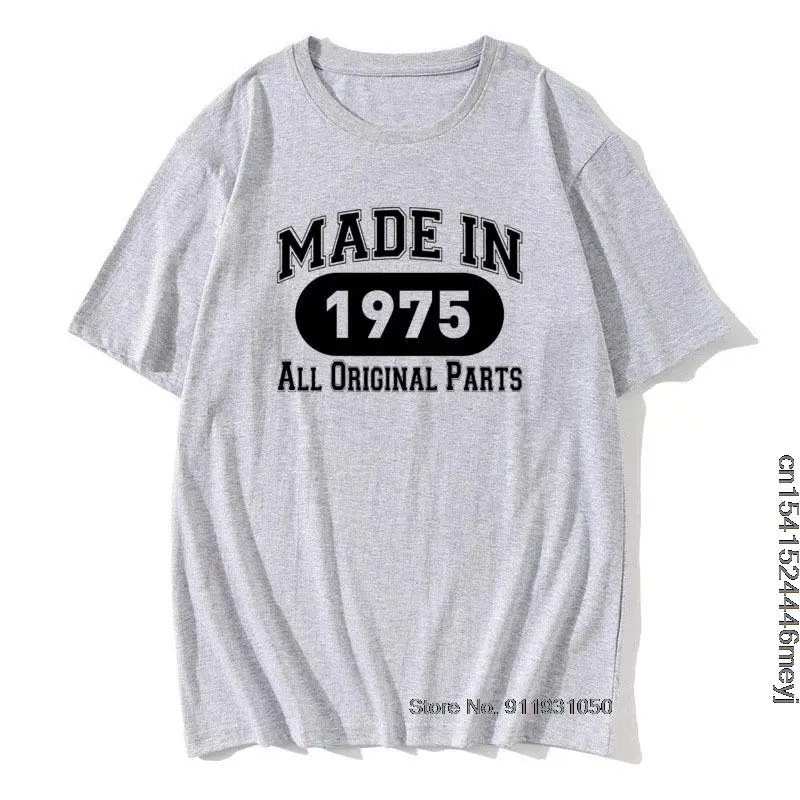 

2021, модная футболка с принтом, сделано в 1975 году, мужская повседневная Уличная одежда с круглым вырезом, Дизайнерские летние футболки, мужск...