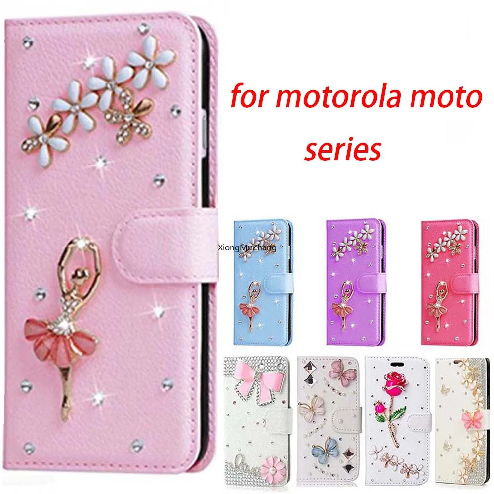 

Bling Glitter Diamond Girls Wallet Case Flip Leather Stand for Motorola moto G9 Play G9 Plus G8 G100 G60 G50 G40 G30 G20 G10