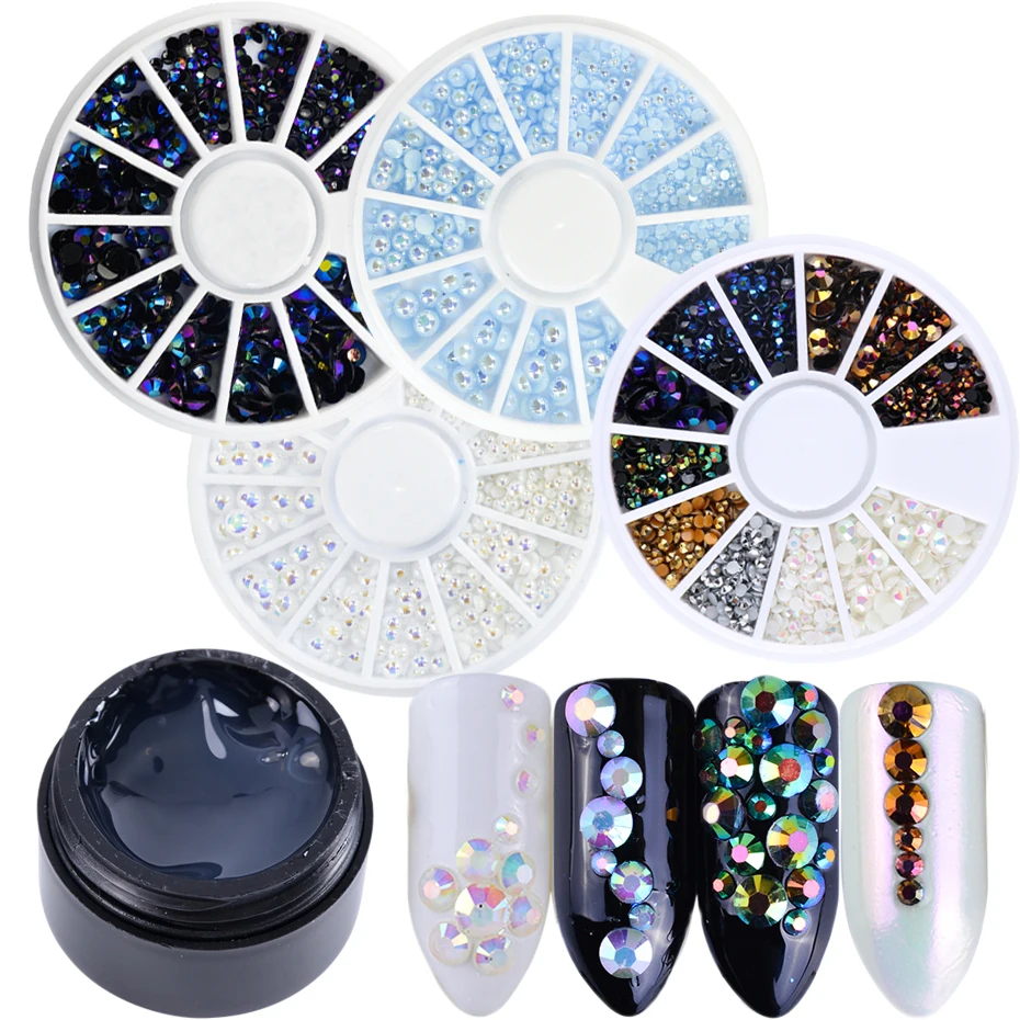 1 набор супер прочных клеевых лаков УФ гель со стразами для украшения ногтей 3D