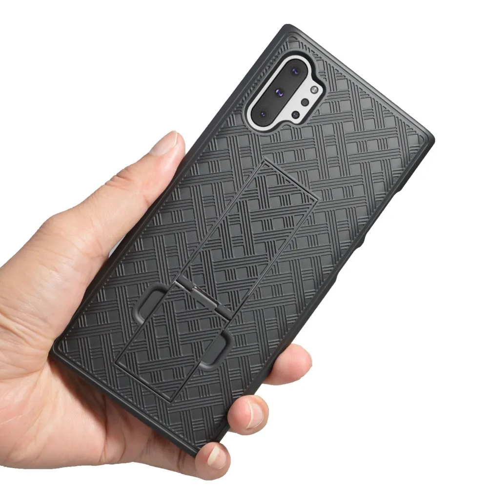 Note10+ Hard Shell Case Belt Clip Holster Coque on for Samsung Galaxy Note 10 Plus Black Slim PC Fundas Covers Protect Cases | Мобильные