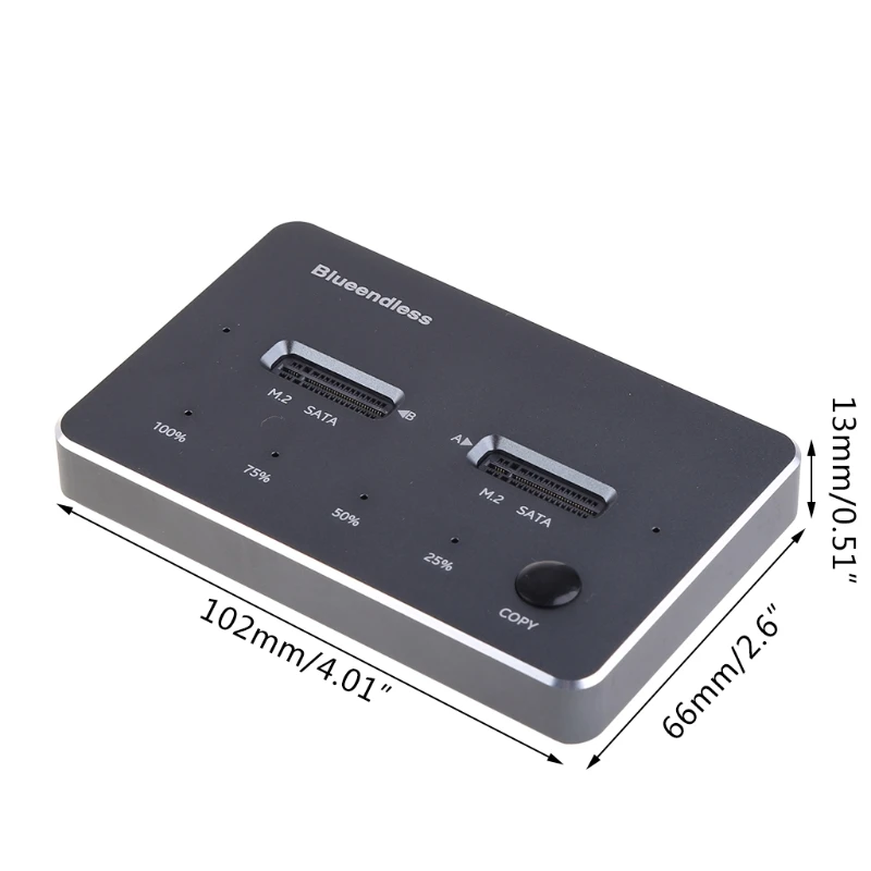 m 2 sata dual disk ssd solid state drive base usb3 1 external duplicator hard drive box10gbps super fast qxnf free global shipping