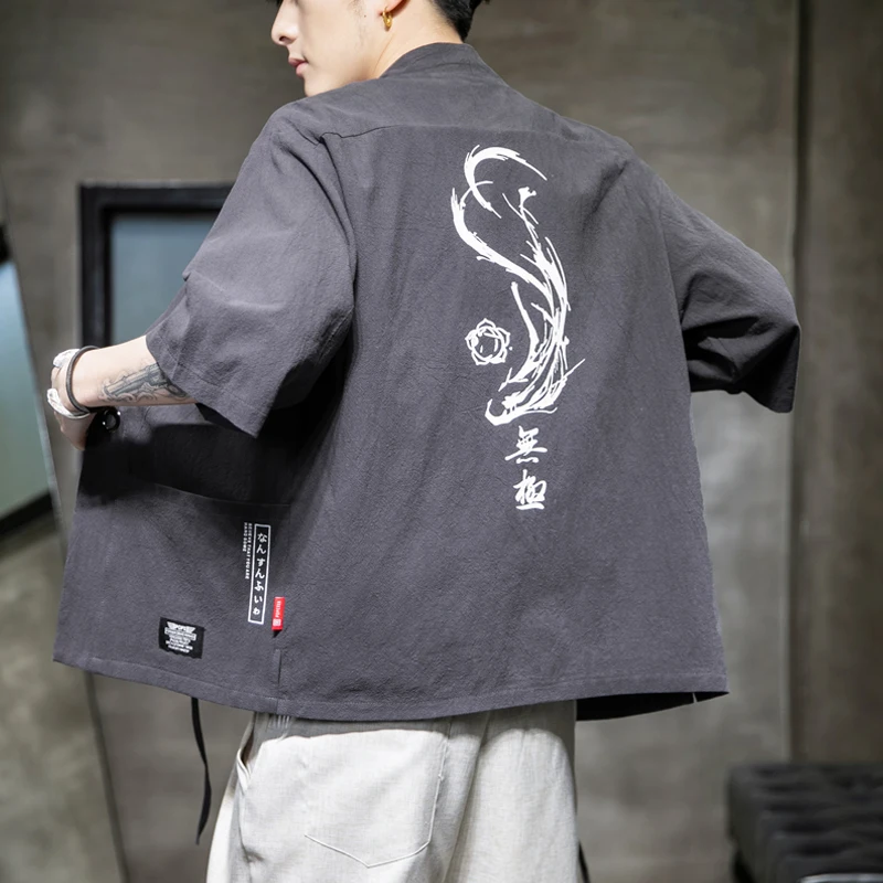 Рубашка мужская хлопковая в китайском стиле повседневный костюм Тан
