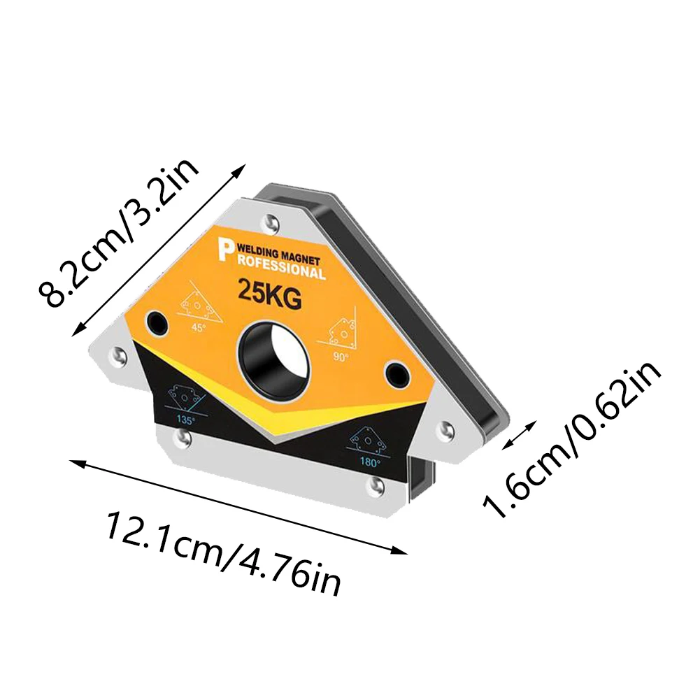 

4PCS 25KG Magnet Welding Holder Multi-Angle Solder Arrow Magnetic Positioner Ferrite 45/90/135 Degree Fixed Angle Locator Tools
