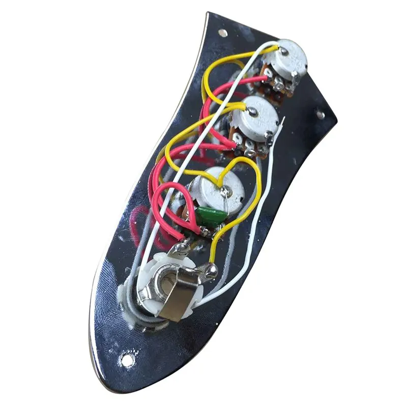 1 шт. 3 полосы активной искусственной кожи джаз бас контрольная пластина сборка