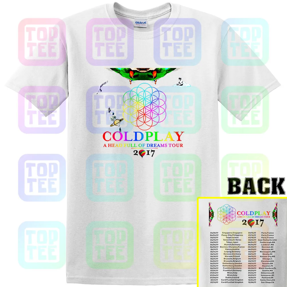 Редкая! 69299-Coldplay Тур г. футболка Размеры S-3XL