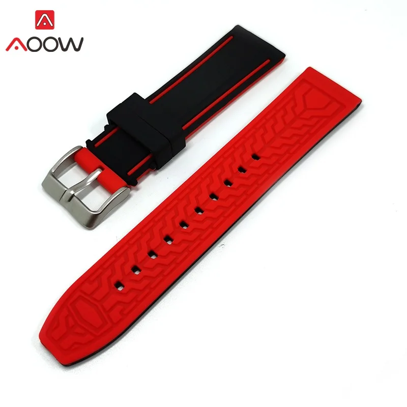 Мягкий силиконовый ремешок для часов 22 мм водонепроницаемый сменный Браслет