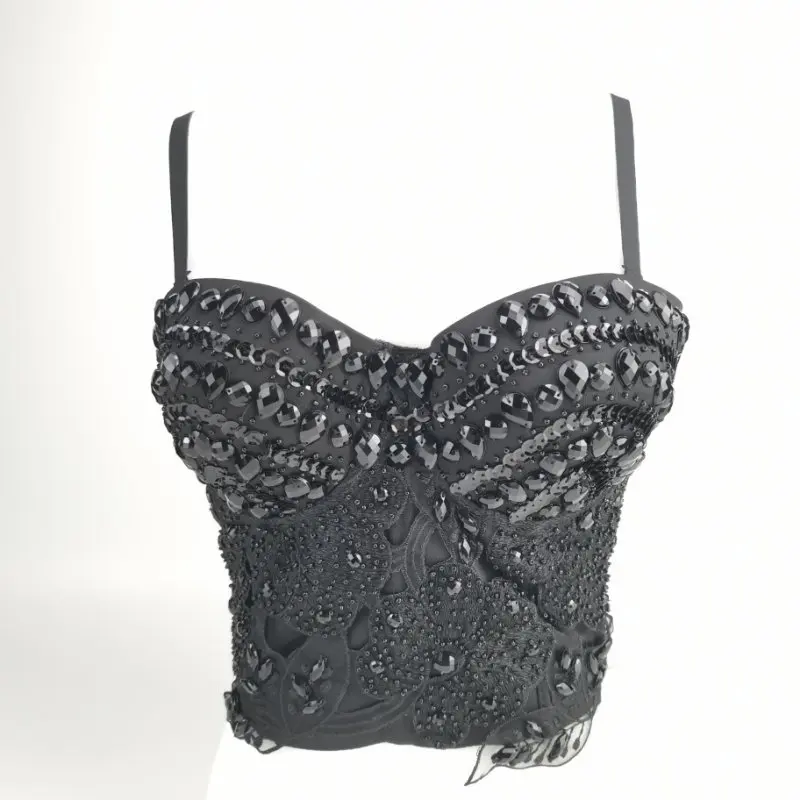 Женские летние майки топы без рукавов бюстье бюстгальтер жилет укороченный Топ