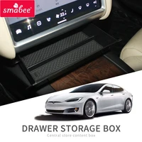 smabee central console storage box for tesla model x model s car interior accessories container store content drawer box