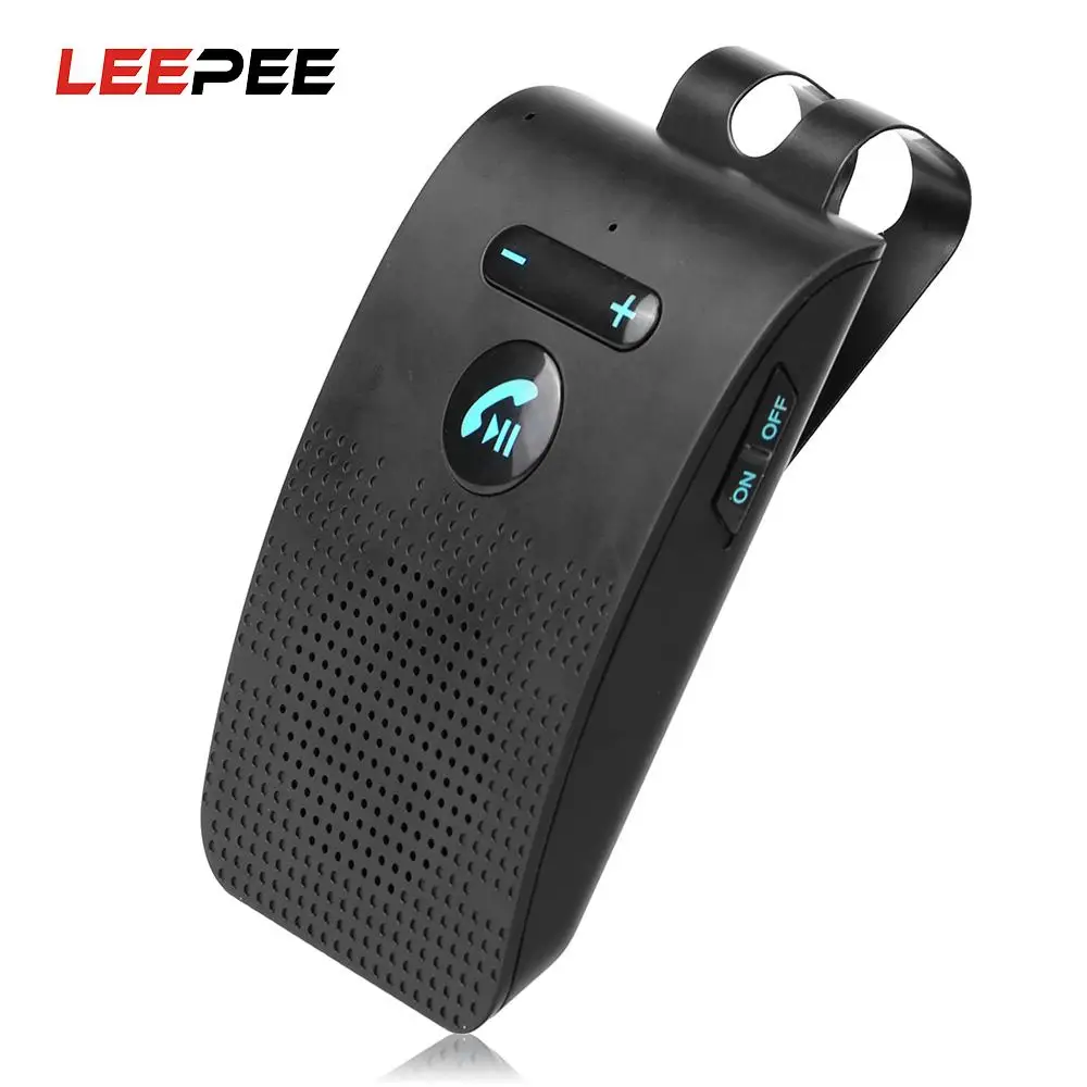 

LEEPEE Wireless Audio Receiver Speakerphone V5.0 Bluetooth Car Bluetooth Handsfree Kit Speaker Music Player Sun Visor Clip