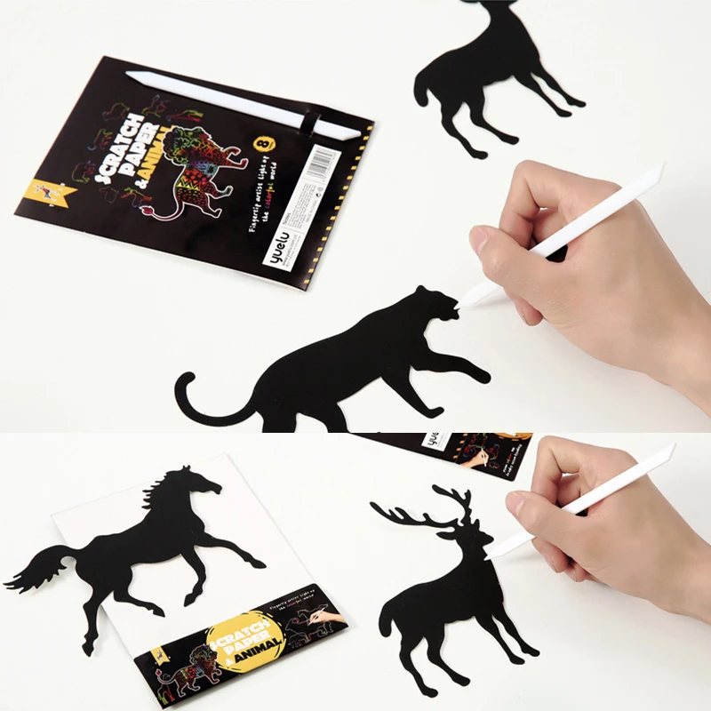 8 шт. новый дизайн Волшебные Цвет радуги с мультяшными рисунками животных