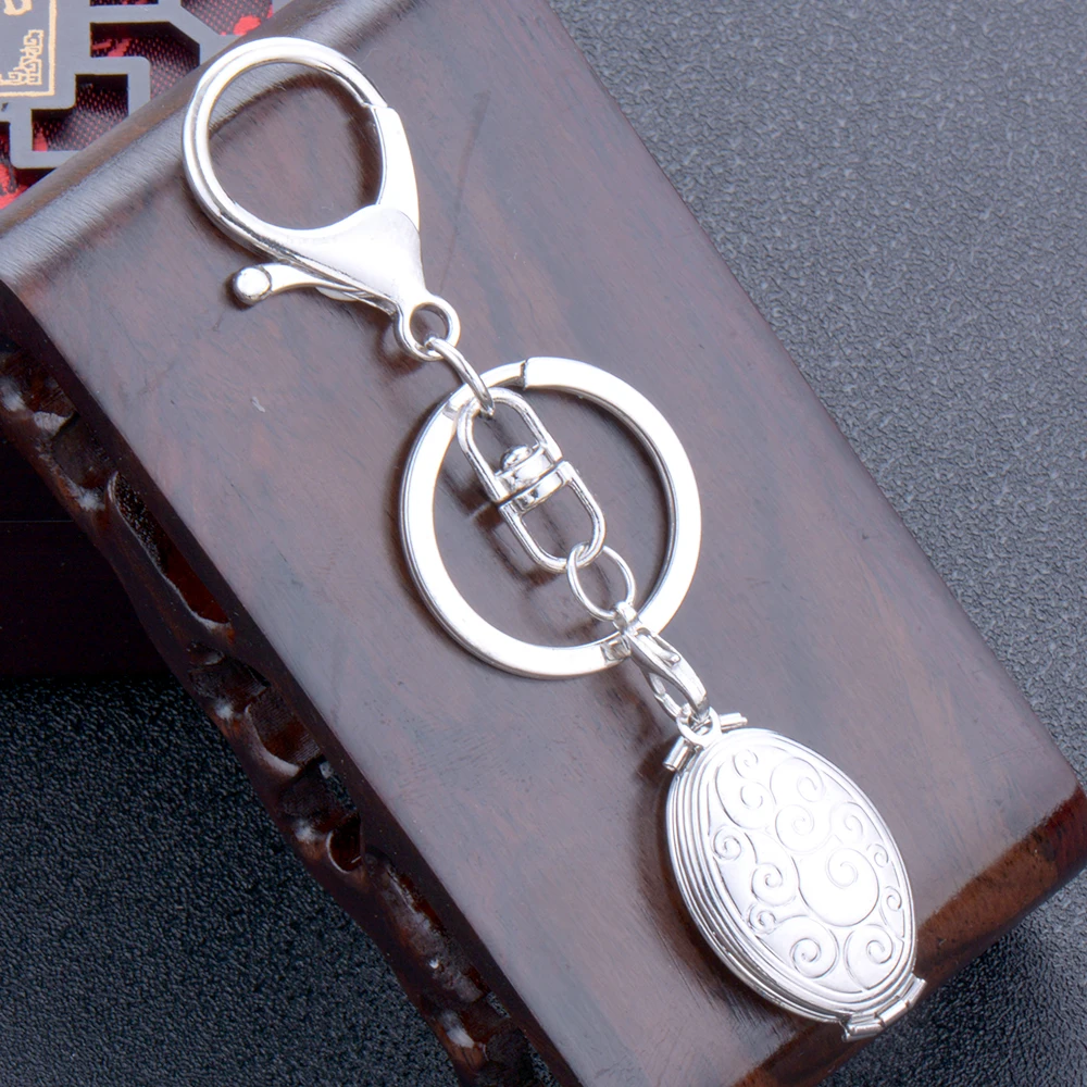 

Fashion Photo Frame Memory Locket key chain Plata/Gold Color Romantic Vintage Rose Flower Jewelry Angel Wings Locket Keychain