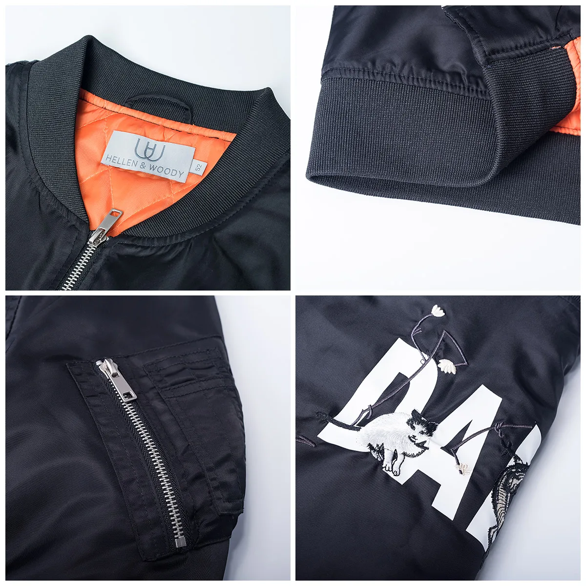 HELLEN&WOODY Menswear Fashion Print Down Jacket 100% Cotton WInter Warm Mens Coats Luxury Clothing