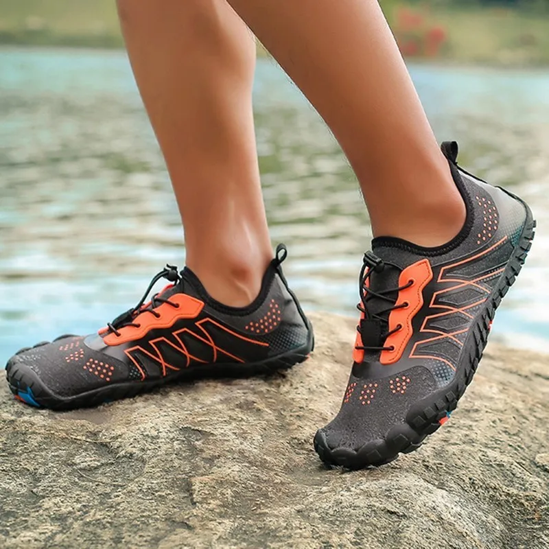 Men Women Durable Hiking Shoes Sneakers Outdoor Climbing Trekking Sport Footwear Nonslip Flat Shoes Unisex Wading Water Sneakers