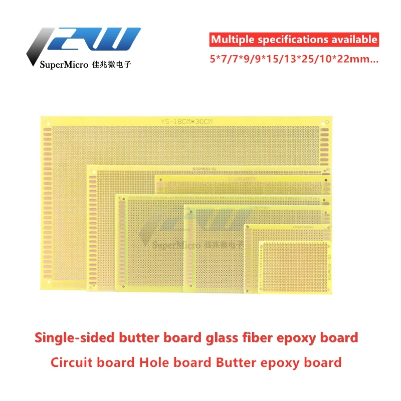 Масляная эпоксидная плата PCB печатная 5*7 7*9 9 9*15 12*18 стекловолоконная