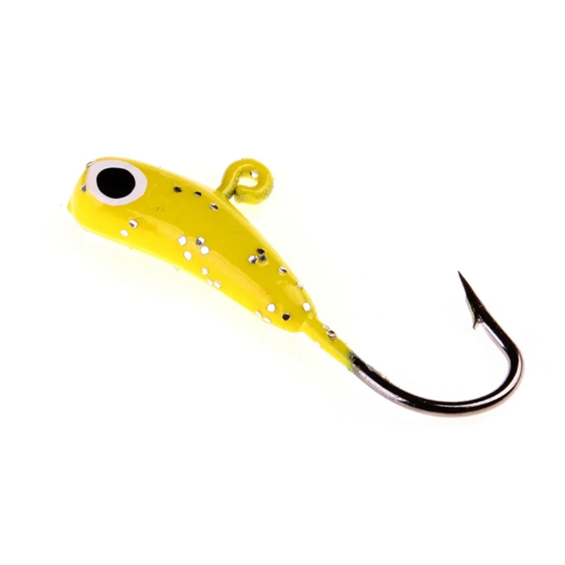 4Pcs Banana Shaped Lead Fish Jigging Hooks Lure Ice Fishing Bait 1.6G 2.2cm & 6Pcs 1.4G Jig | Спорт и развлечения