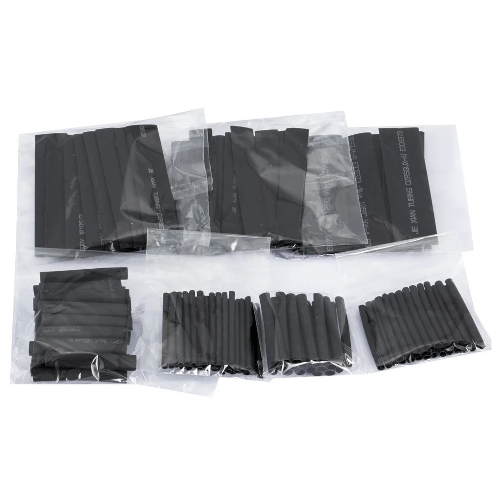 

127Pcs Heat Shrink Tube Weatherproof 2 3 4 6 8 10 14mm Polyolefin Heat Shrinkable Tubing Electrical Cable Insulation Sleeving