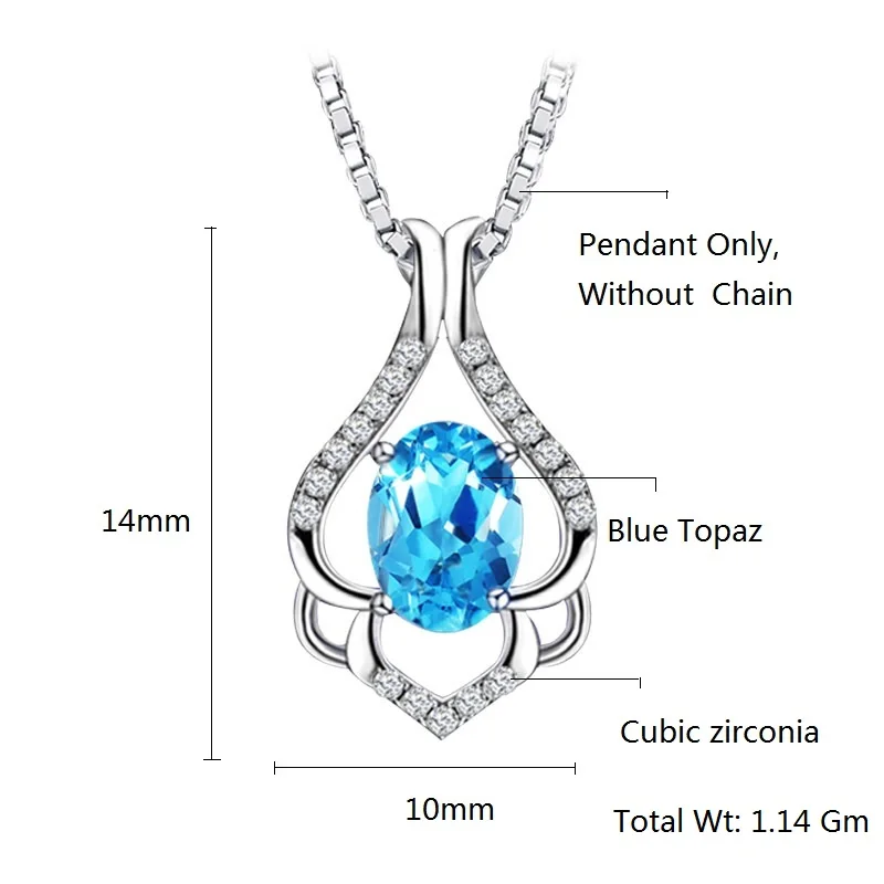 Изысканные ювелирные изделия настоящее Серебро S925 пробы Подвеска для женщин