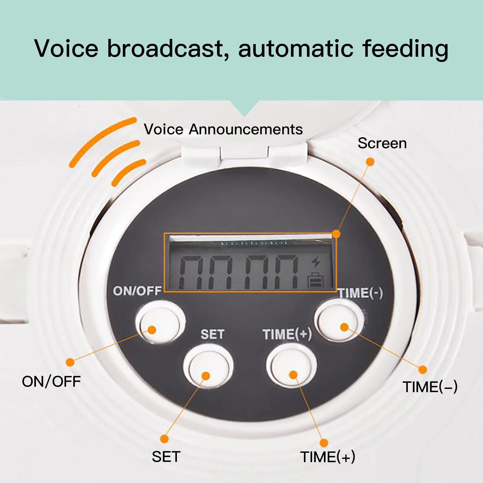 

Round Timing Feeder Automatic Pet Feeder 6 Meals 6 Grids Cat Dog Electric Dry Food Dispenser 24 Hours Feed Pet Supplies 40%off