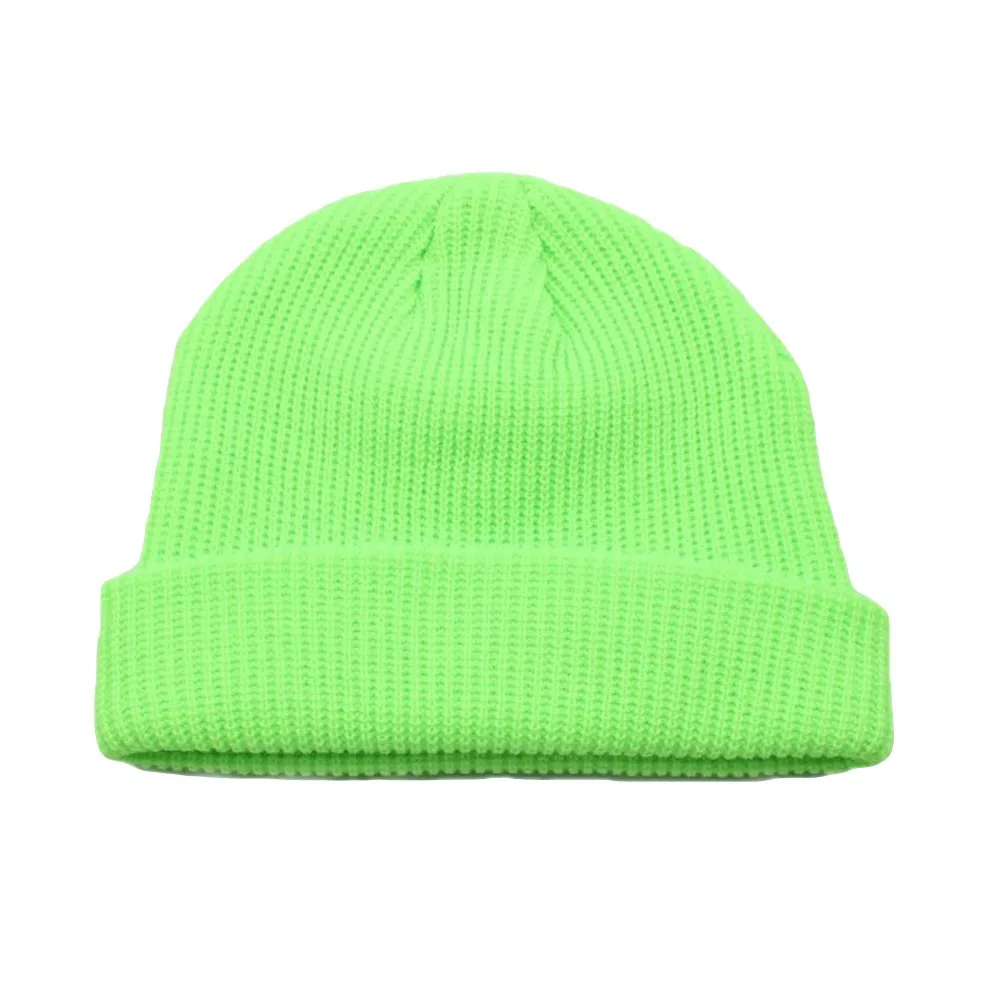 Light Green Новые модные вязаные зимние шапки для женщин, теплые зимние повседневные Шапки черного, красного, желтого цвета, вязаные шерстяные женские шапки Czapka Zimowa - Цвет: Light Green