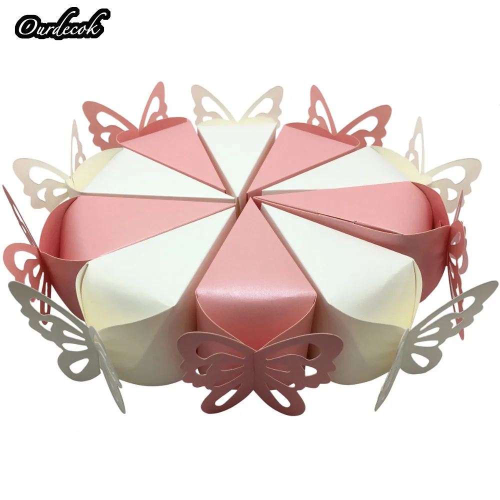 50 штук декупаж бабочка коробка для торта и конфет бумажные коробки шоколада
