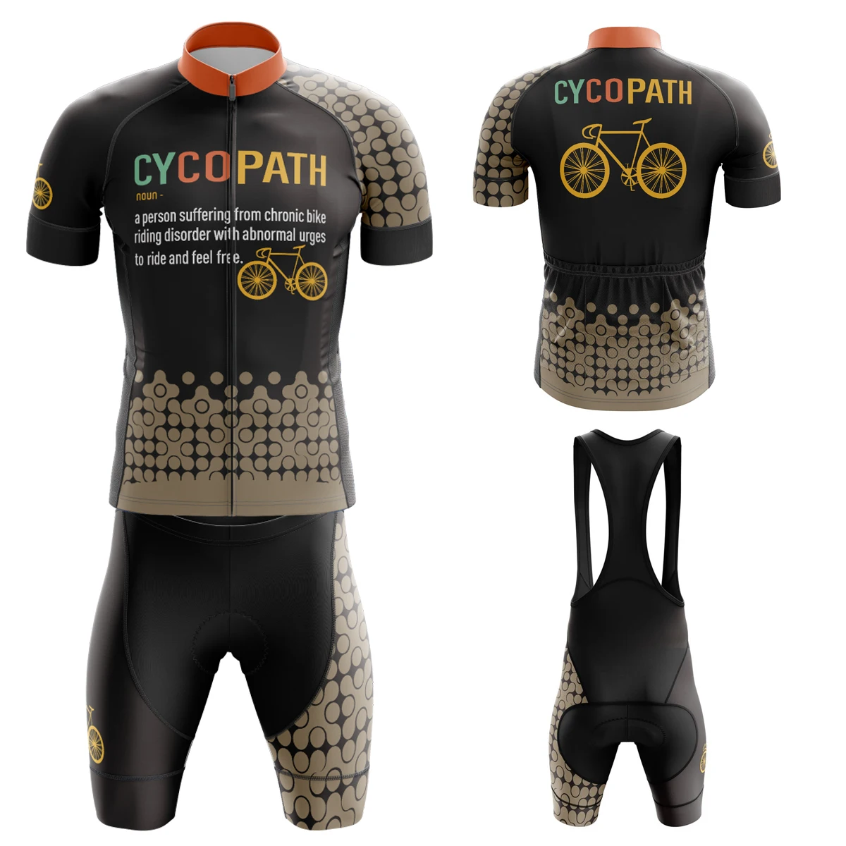 

HIRBGOD Cycling Jersey Sets Men's Short Sleeved Shirt Cycling Bib Shorts Road MTB Bike Clothes Breathable Dry Quickly Summer