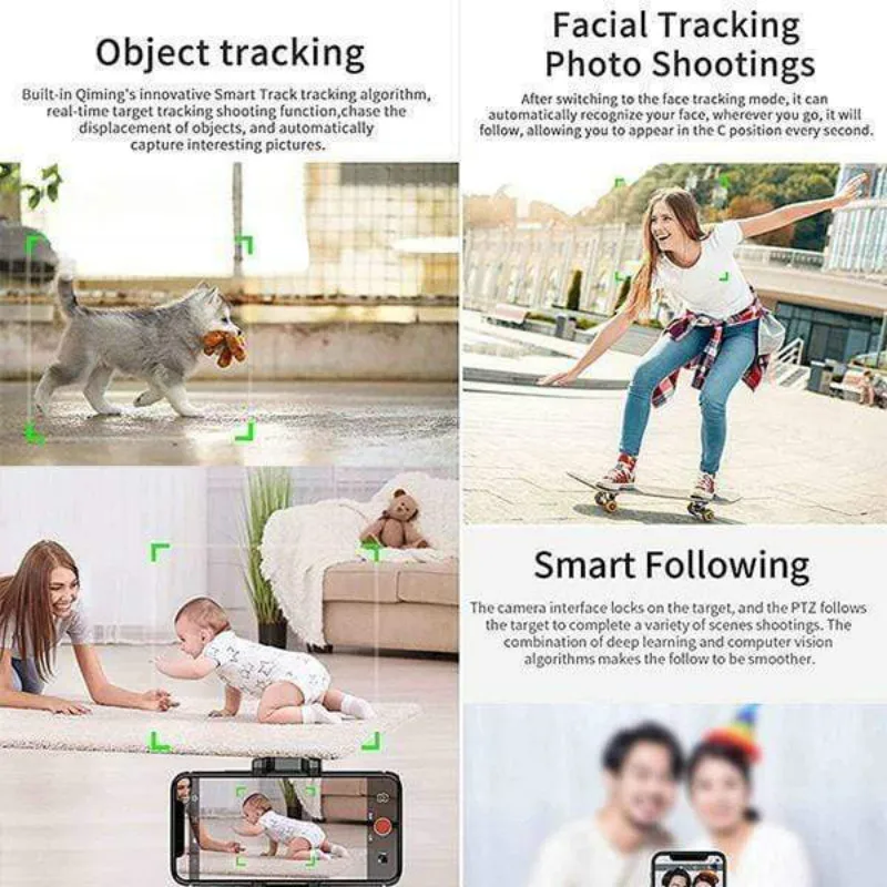 

Auto Tracking Smart Shooting Holder Selfie Stick 360Object Tracking Holder All-in-one Rotation Face Tracking Camera Phone Holde