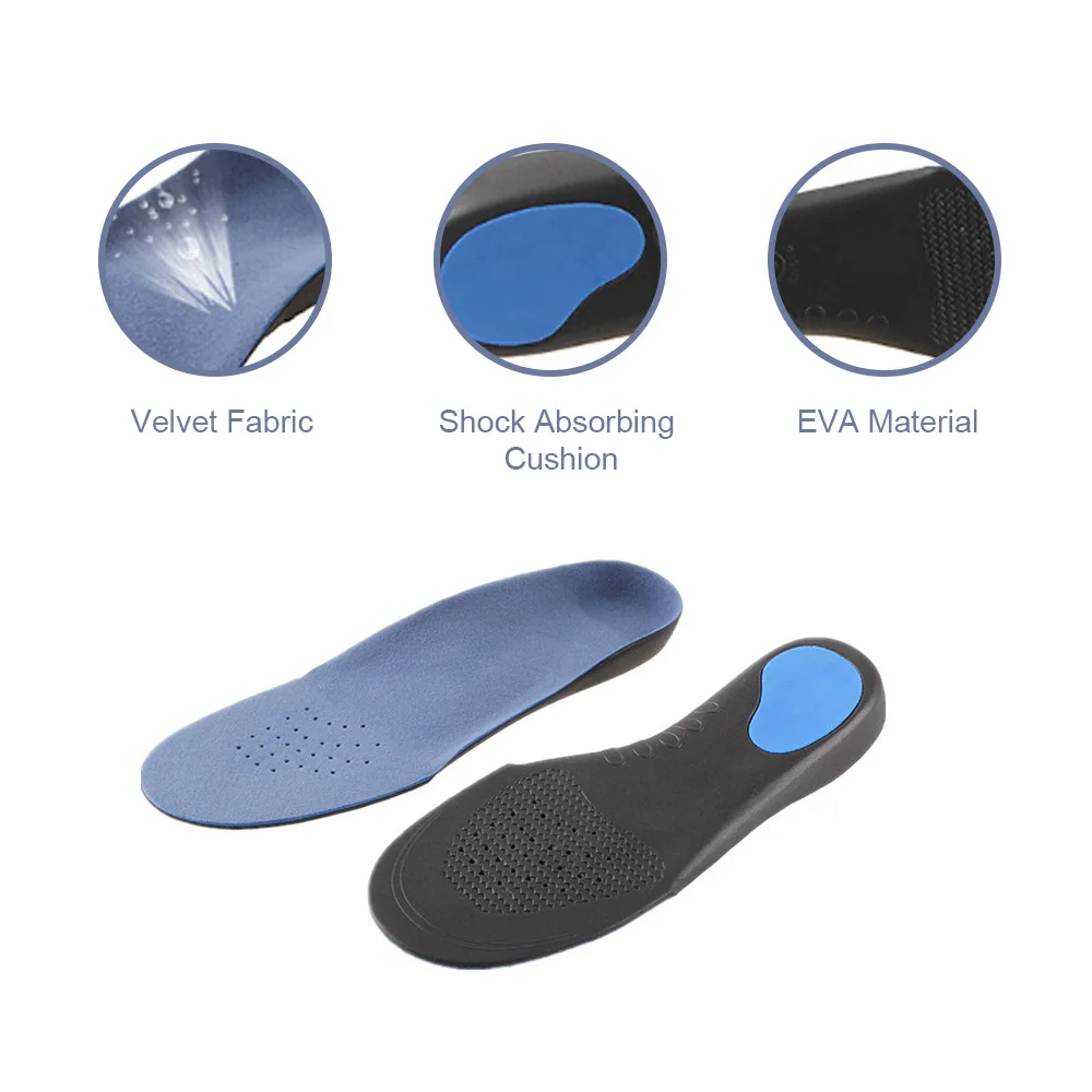 

High Arch Support Insoles Premium Orthotic Gel Gel Pad Height 3cm 3D Arch Support Flat Feet Women Men Orthopedic Foot Pain