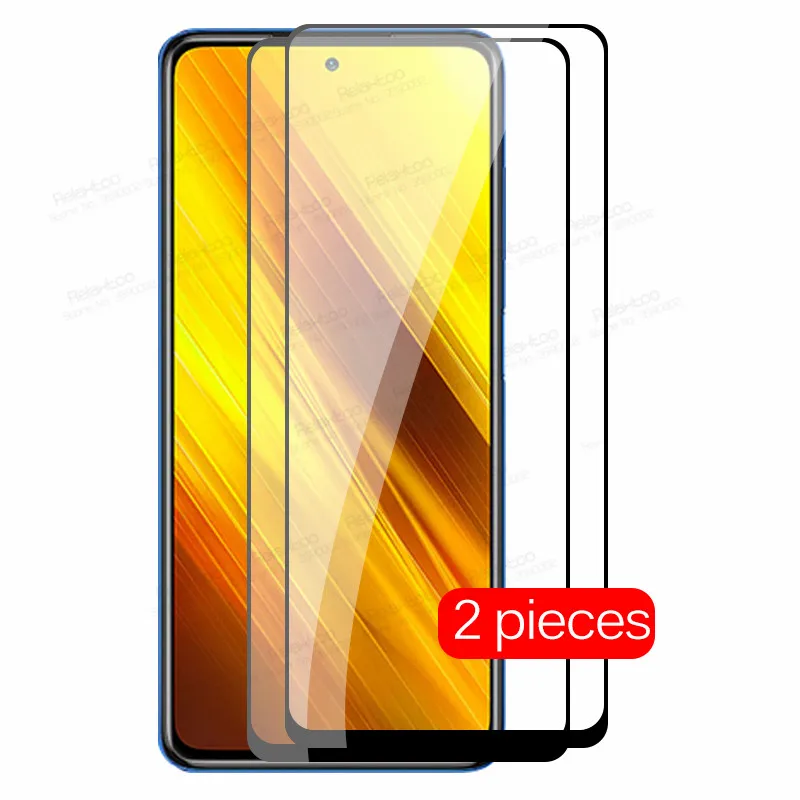 2 шт. закаленное стекло для xiaomi poco x3 x2 m3 m2 F2 pro xiomi pocophone F1 x 3 m F 1 защита экрана