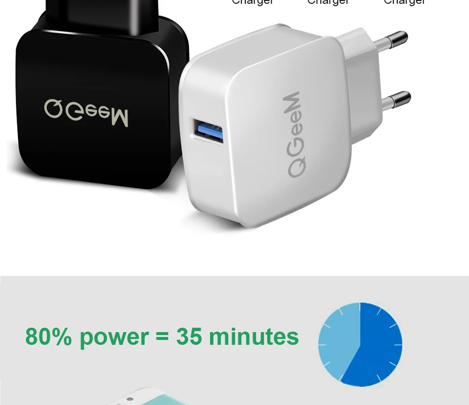 QGEEM QC 3,0 USB зарядное устройство Quick Charge 3,0 зарядное устройство для телефона для iPhone EU US Plug 12 В адаптер быстрое зарядное устройство для huawei samsung Xiaomi