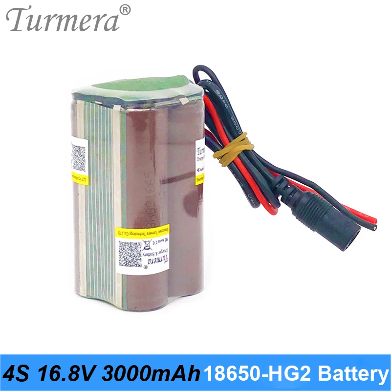 4S 16. 8V 14 4 V 3000 мА/ч с возможностью зарядки Литий Батарея пакет INR18650 HG2 30A сотовый BMS