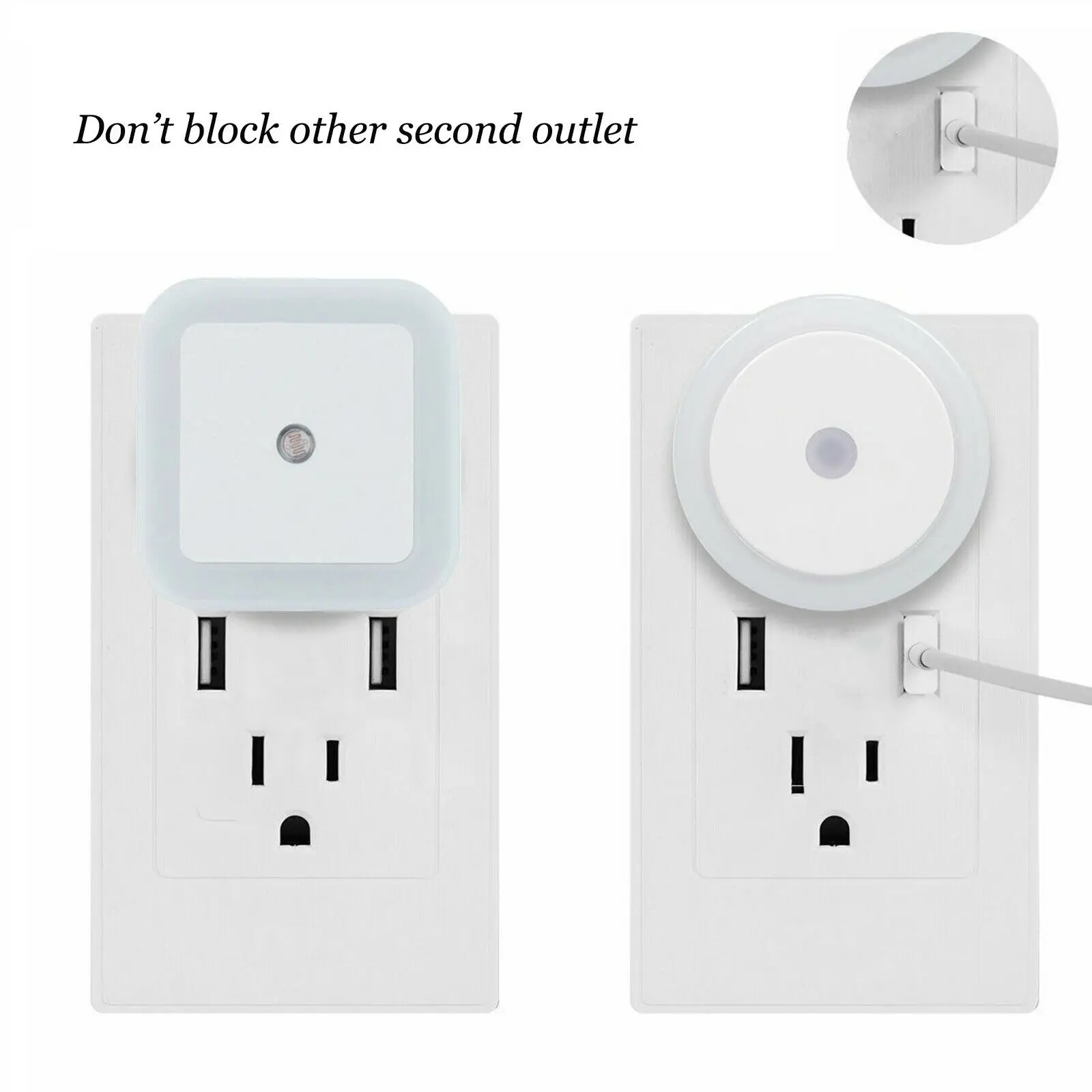 

LED Night Light Mini Cute Wall Plug-in Auto Sensor Bedside Lamp For Bedroom Kid's Room Hallway Corridor Stairs EU/US 110V 220V